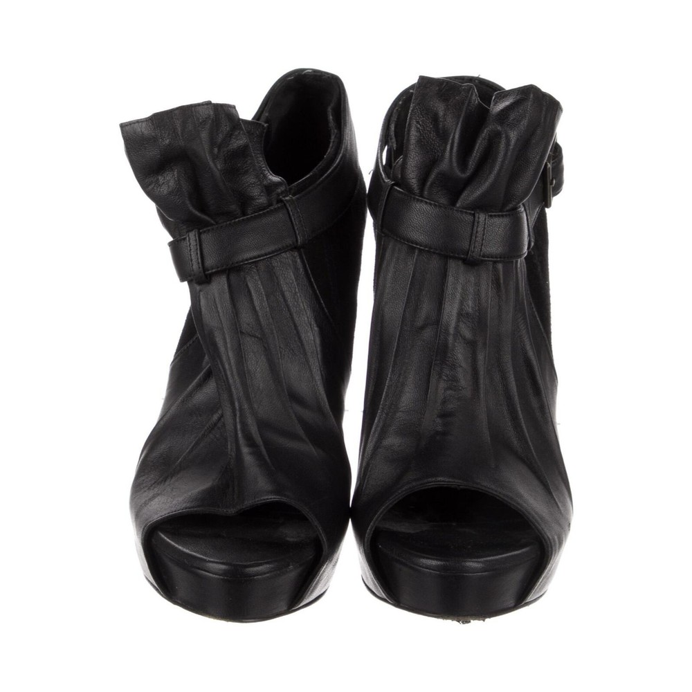 Jenni Kayne Leather Buckle Black Booties Size 9.5 Boot